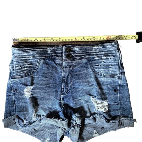 2/$40 RtA Salvador Ripped Jean Shorts in Destroyed Daze - Picture 9 of 16